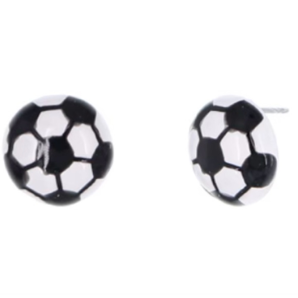 Soccer Ball Stud Earrings